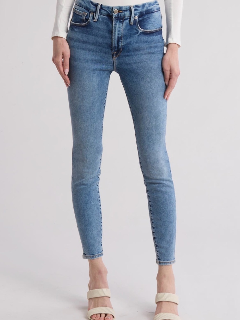 Good American Good Legs High Rise Skinny Jeans Indigo 28/6 EUC